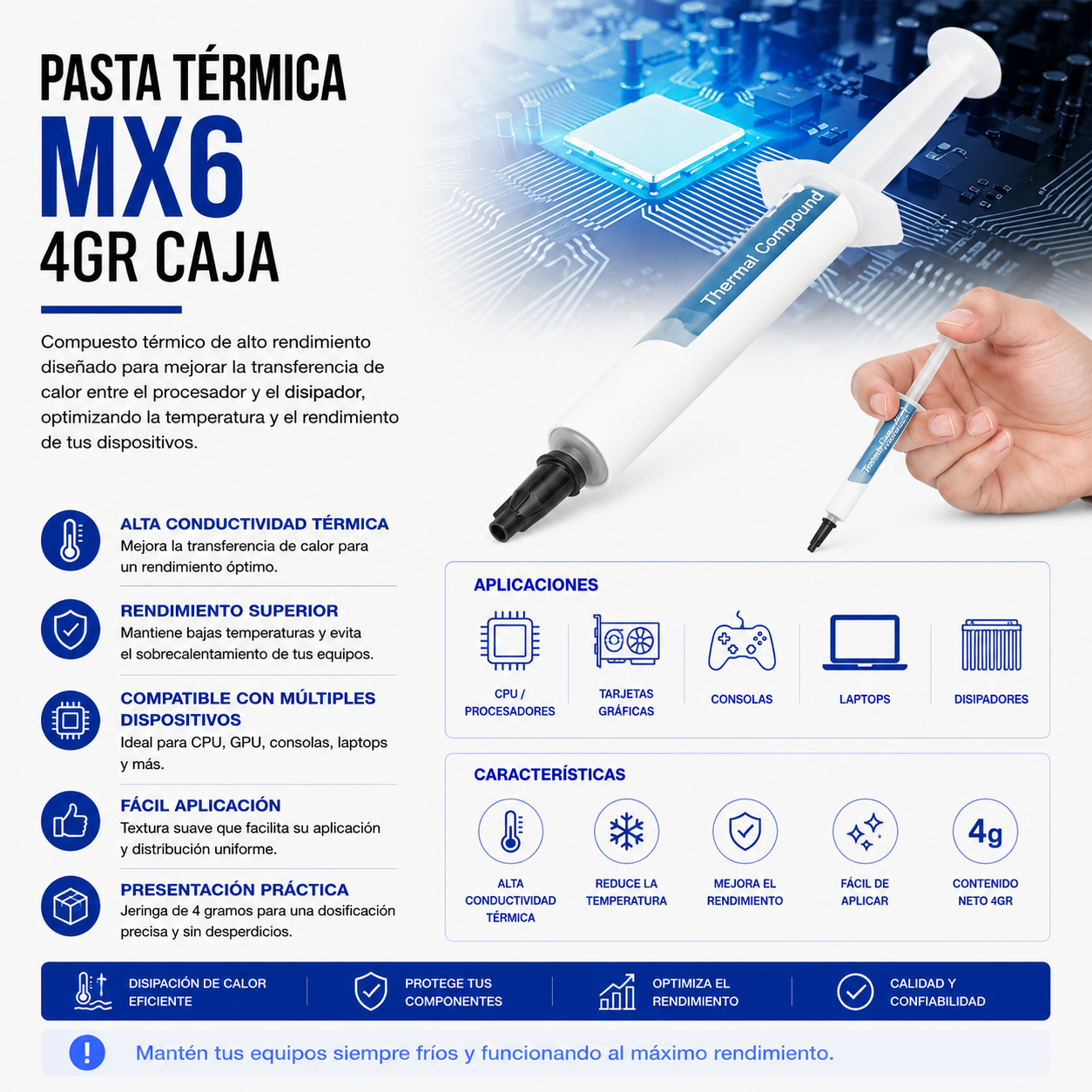 Pasta Térmica MX6 – 4 g
