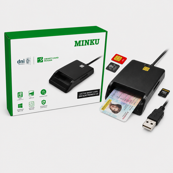 LECTOR DNI ELECTRONICO 3.0 4 EN 1 CHIP +SD CARD+SIM CARD