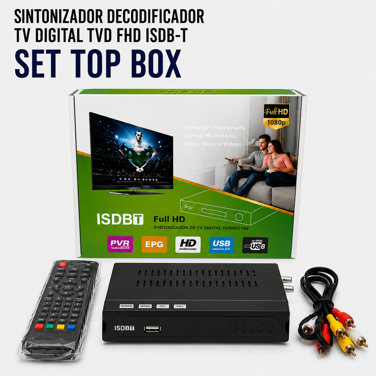SINTONIZADOR DECODIFICADOR TV DIGITAL TVD FHD ISDB-T