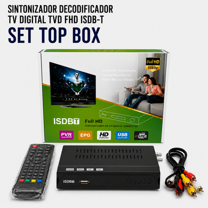 SINTONIZADOR DECODIFICADOR TV DIGITAL TVD FHD ISDB-T