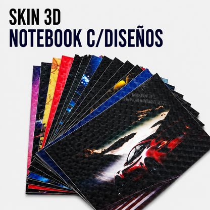 SKIN 3D PARA NOTEBOOK CON DISEÑOS