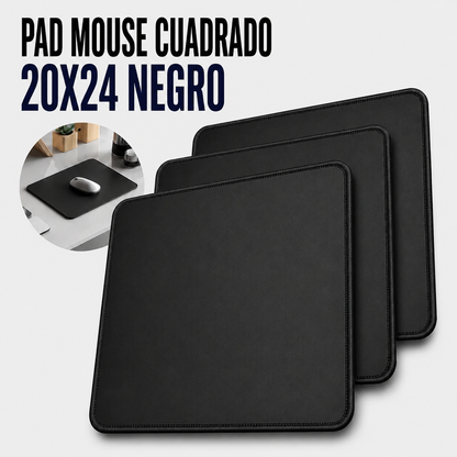 Pad Mouse Cuadrado 20 × 24 cm – Negro