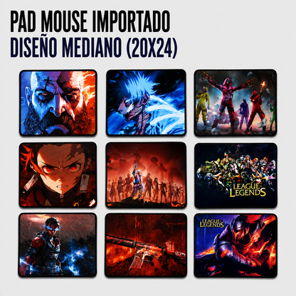 Pad Mouse Importado Diseño Mediano 20 × 24 cm