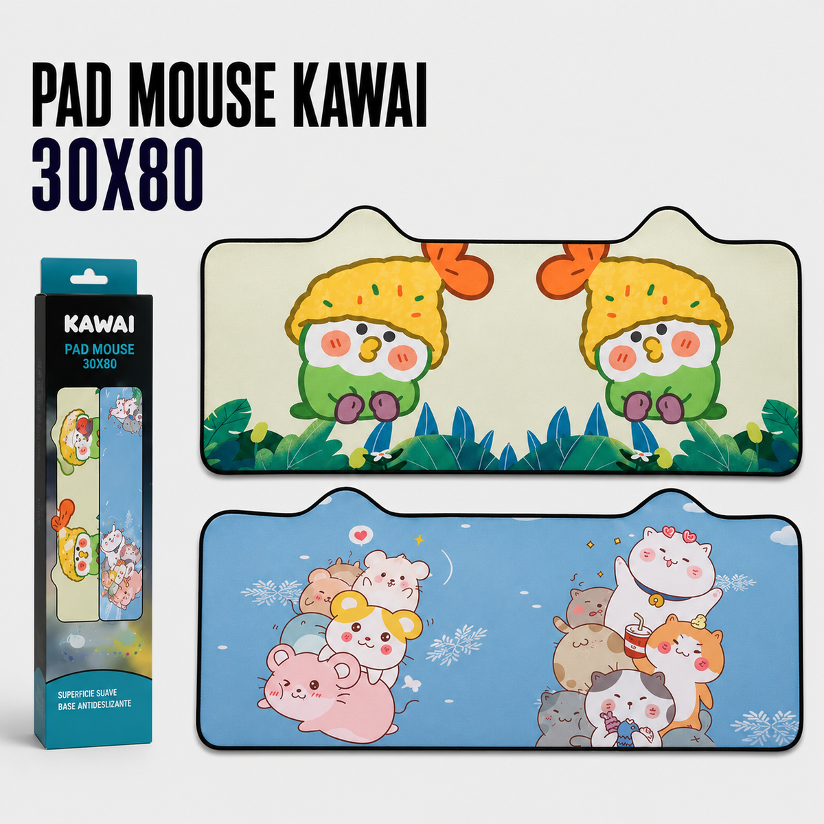 Pad Mouse Kawaii XL 30 × 80 cm – Diseños Variados
