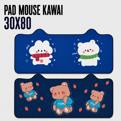 Pad Mouse Kawaii XL 30 × 80 cm – Diseños Variados