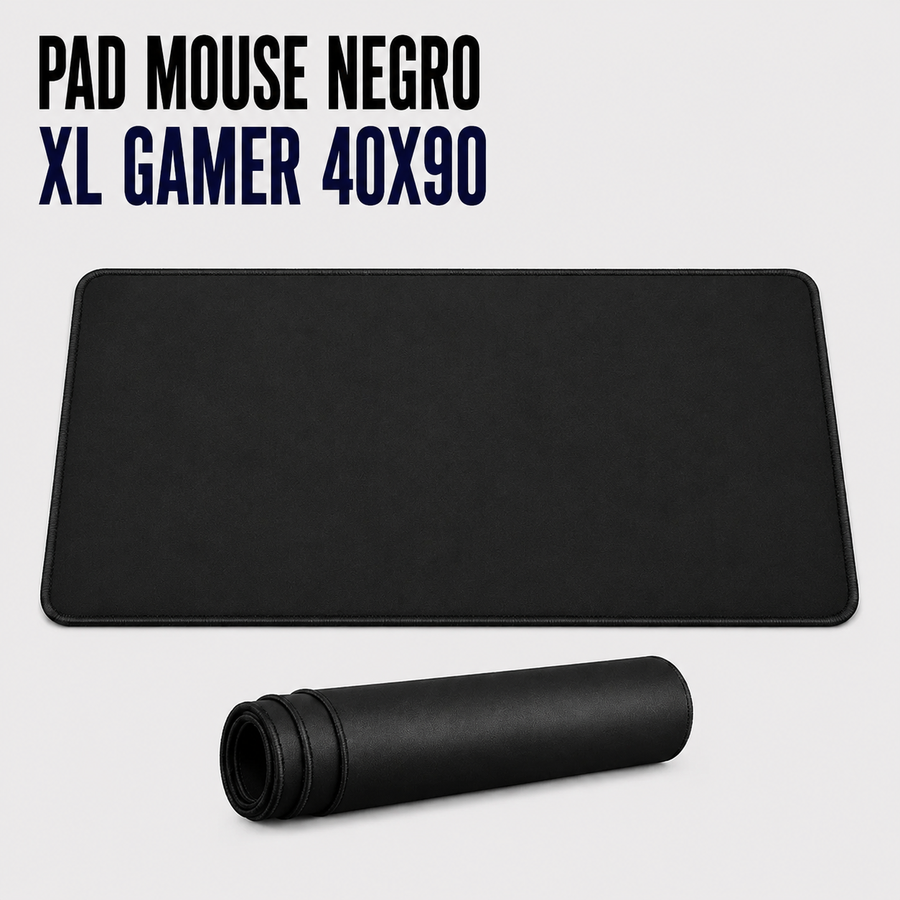 Pad Mouse Negro XL Gamer 40 × 90 cm
