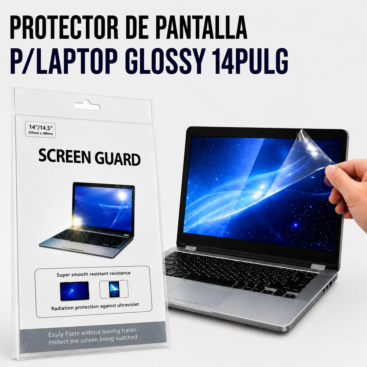 PROTECTOR DE PANTALLA GLOSSY PARA LAPTOP 14 Pulgadas