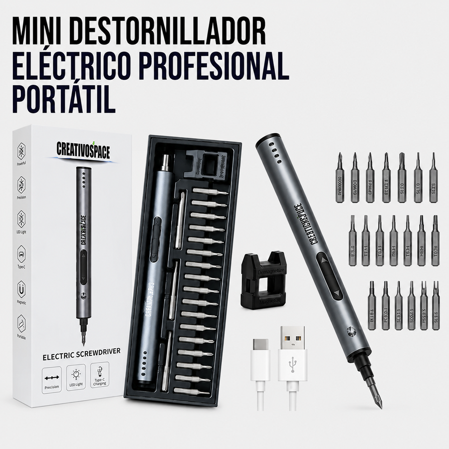 MINI DESTORNILLADOR ELÉCTRICO PROFESIONAL PORTÁTIL