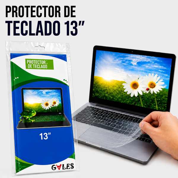 PROTECTOR DE TECLADO PARA LAPTOP 13 Pulgadas