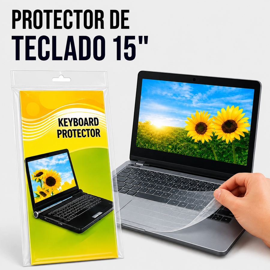 PROTECTOR DE TECLADOS PARA LAPTOPS 15 Pulgadas