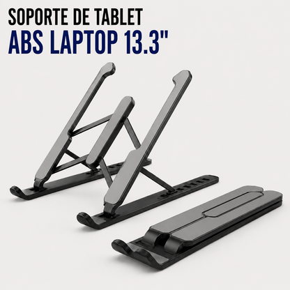 Soporte Plegable de ABS para Tablet y Laptop hasta 13.3"