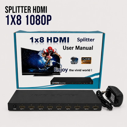 Splitter HDMI 1x8 Full HD 1080P