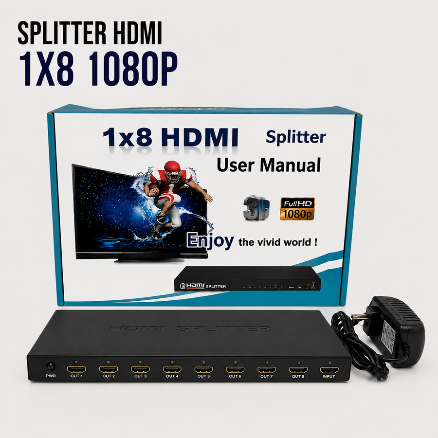Splitter HDMI 1x8 Full HD 1080P