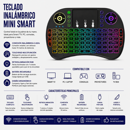 Teclado Inalámbrico Mini Smart 858-14
