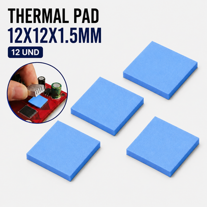 Thermal Pad 12 × 12 × 1.5 mm – Paquete x 12 Unidades