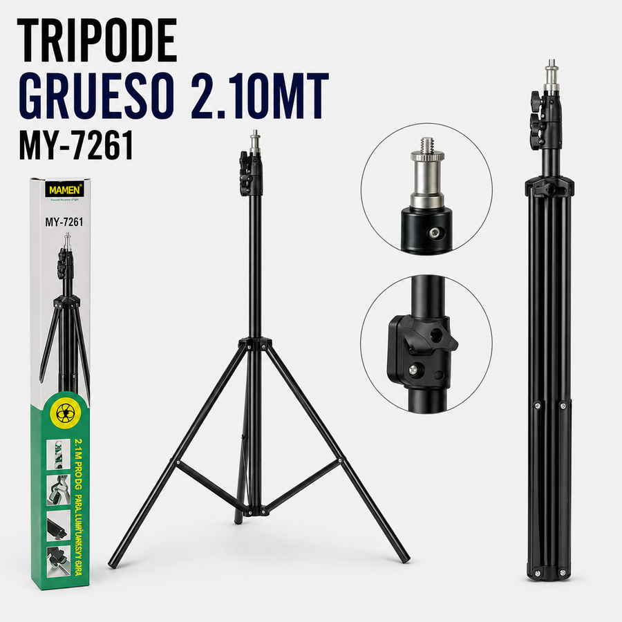 Trípode Grueso Ajustable 2.10 m – Modelo MY-7261