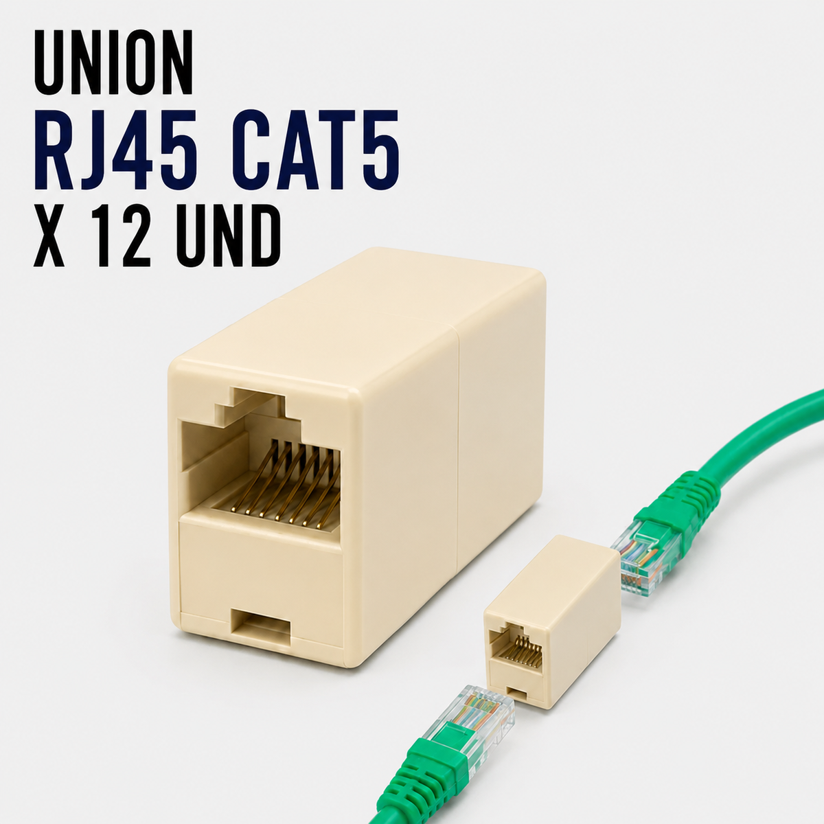 Unión RJ45 CAT5 – Caja por 12 Unidades