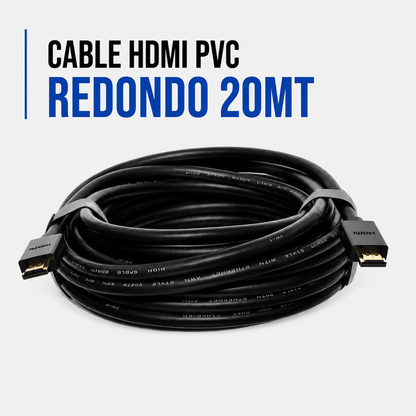 CABLE HDMI PVC REDONDO 20 METROS