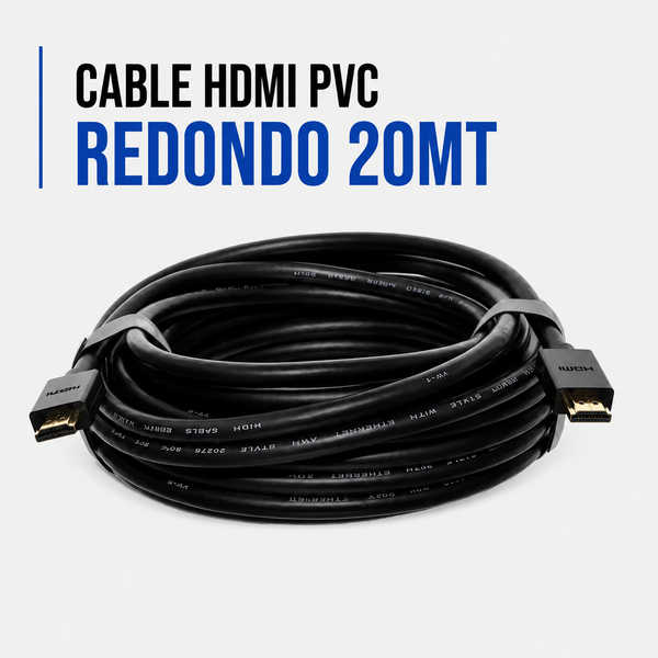 CABLE HDMI PVC REDONDO 20 METROS