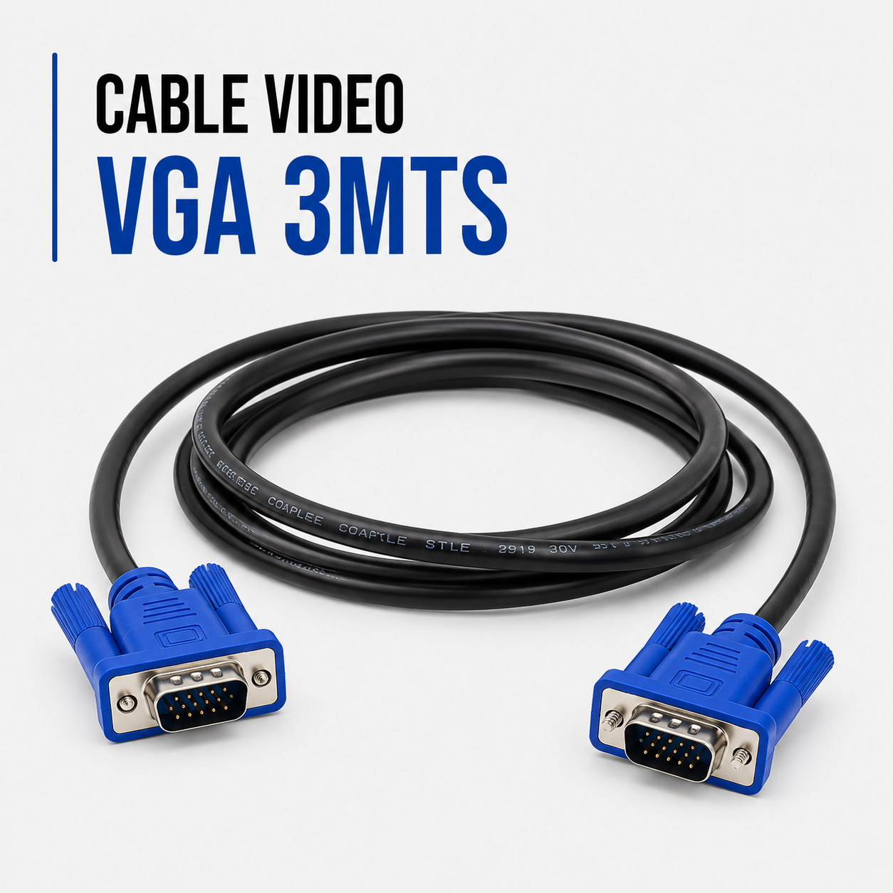 CABLE DE VIDEO VGA 3 Metros