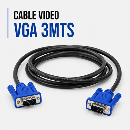 CABLE DE VIDEO VGA 3 Metros