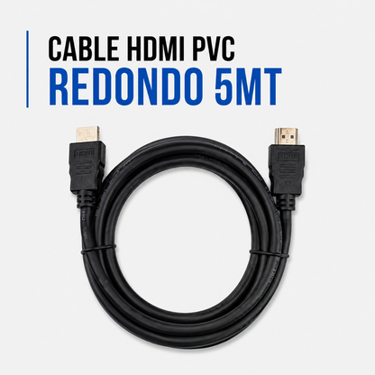 CABLE HDMI PVC REDONDO 5 METROS