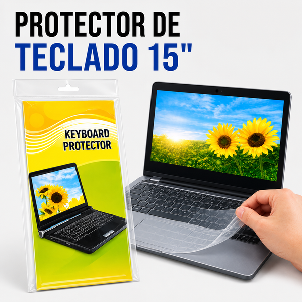 PROTECTOR DE TECLADOS PARA LAPTOPS 15 Pulgadas