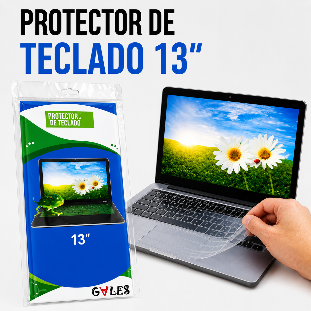 PROTECTOR DE TECLADO PARA LAPTOP 13 Pulgadas