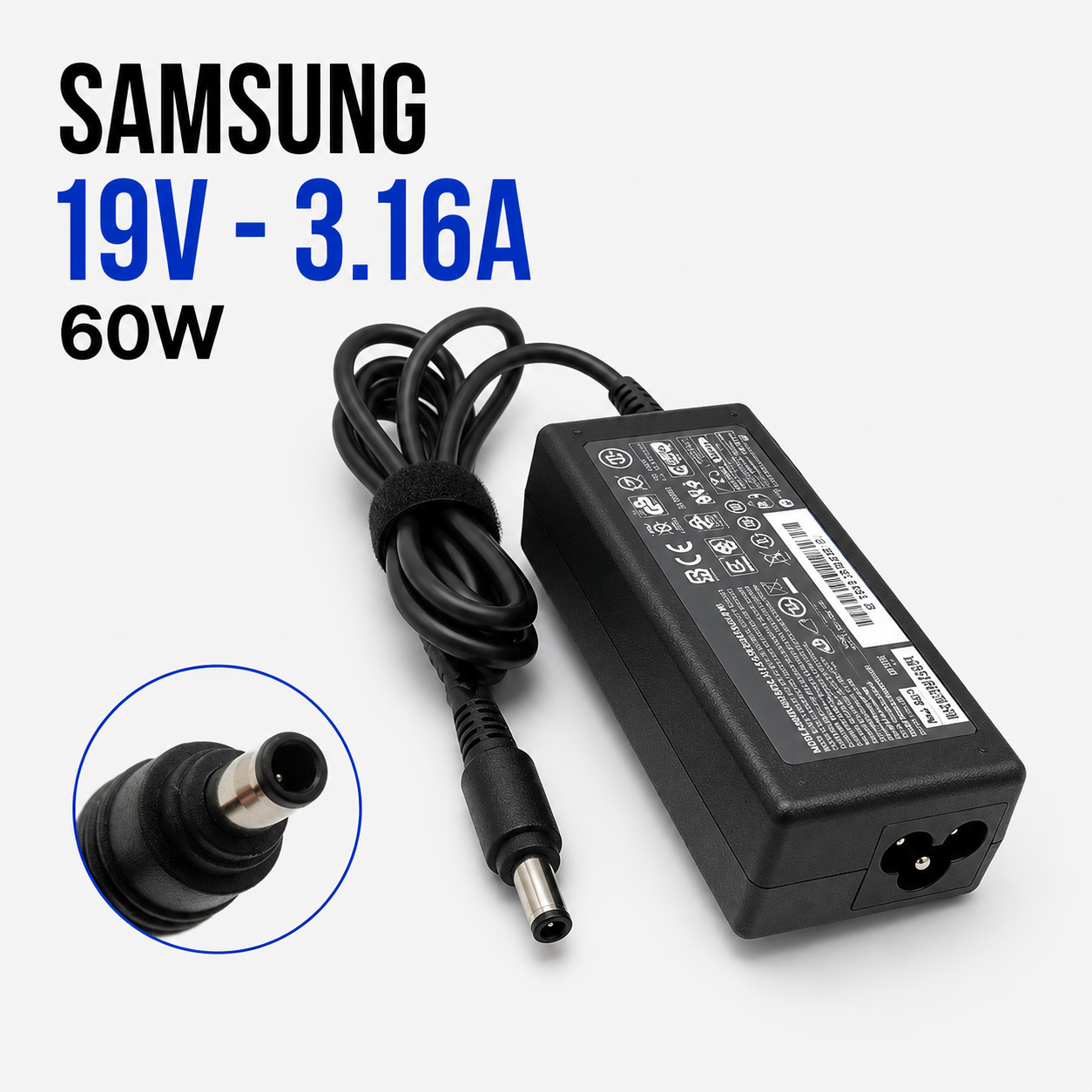 Cargador para Laptop Samsung 19V 3.16A – 60W
