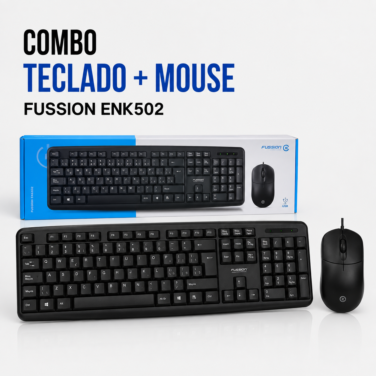Combo Teclado + Mouse USB Fussion ENK502