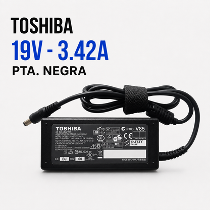 Cargador para Laptop Toshiba 19V 3.42A – Punta Negra