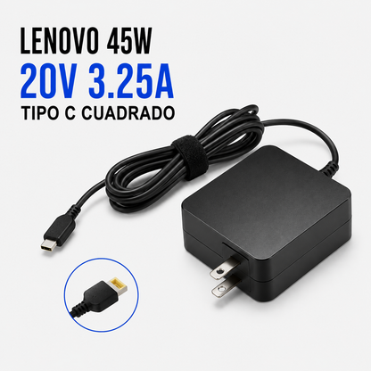 Cargador para Laptop Lenovo 45W 20V 3.25A USB Tipo-C