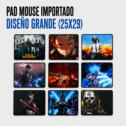 Pad Mouse Importado Diseño Grande 25 × 29 cm
