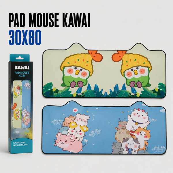 Pad Mouse Kawaii XL 30 × 80 cm – Diseños Variados