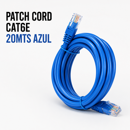 Cable Patch Cord CAT.6 20 Metros Azul