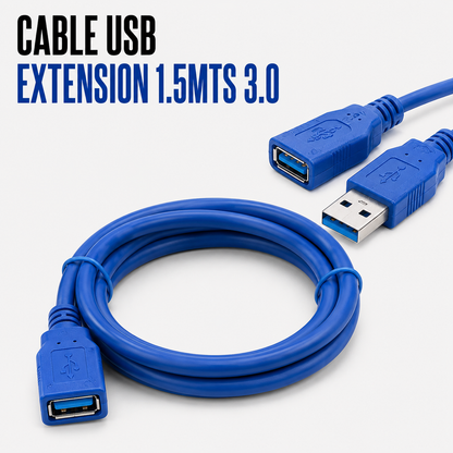 Cable USB Extensión 1.5 Metros USB 3.0