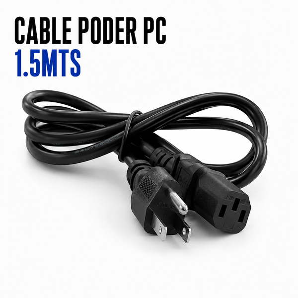 Cable de Poder para PC 1.5 Metros