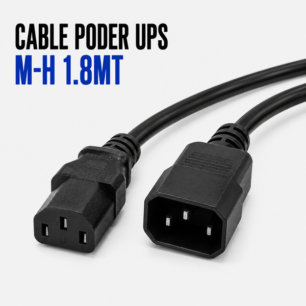 Cable de Poder UPS Macho a Hembra 1.8 Metros