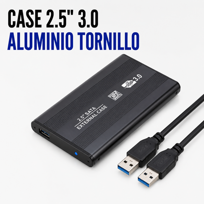 Case para Disco Duro Externo 2.5" USB 3.0 de Aluminio con Tornillos