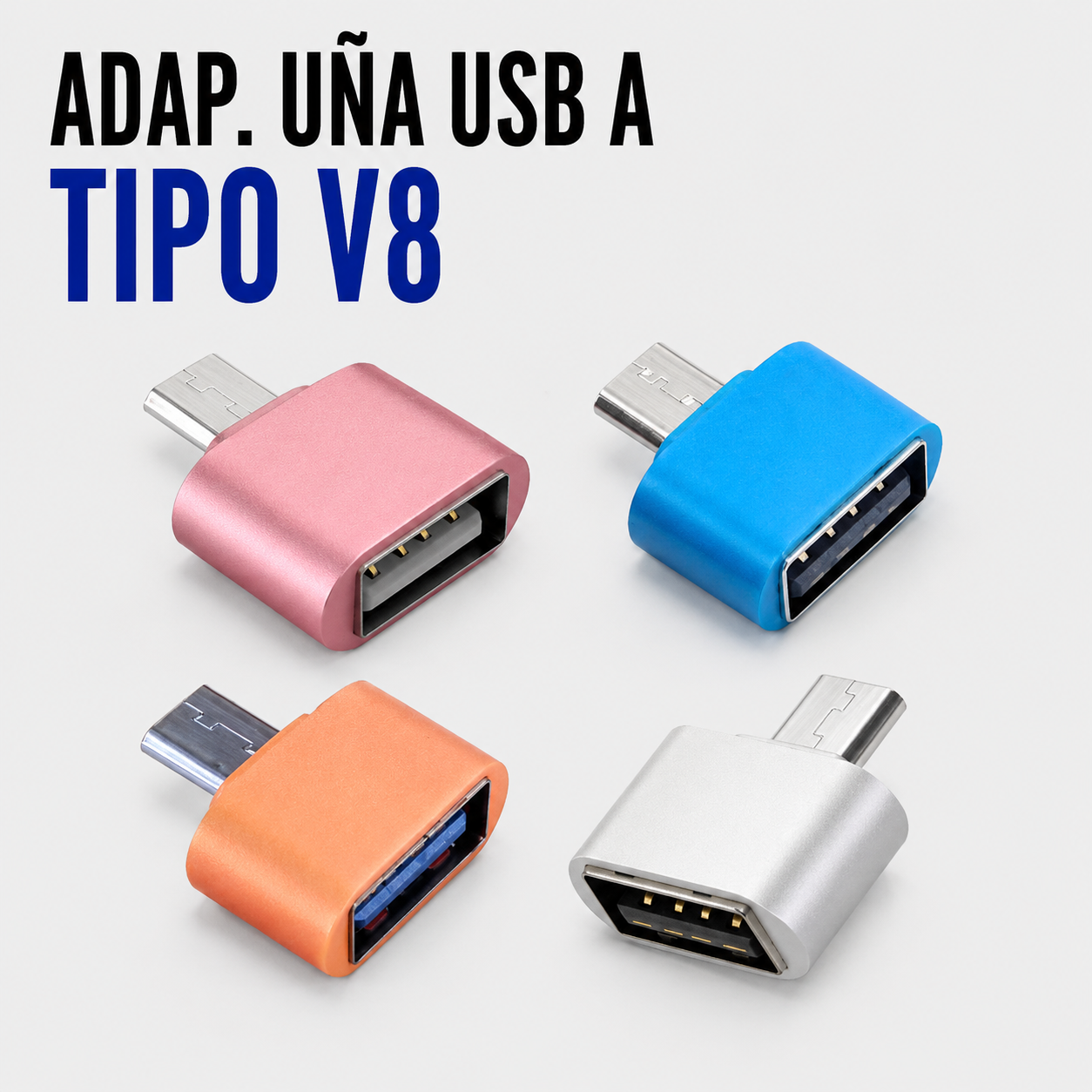 Adaptador USB Hembra a USB Tipo-C Macho V8