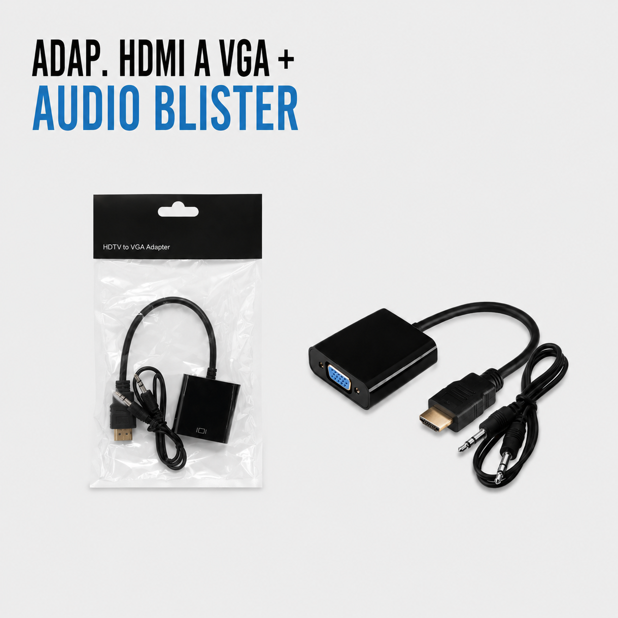 Adaptador HDMI a VGA con Salida de Audio