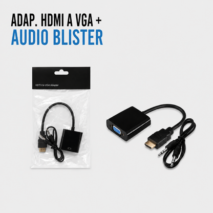 Adaptador HDMI a VGA con Salida de Audio