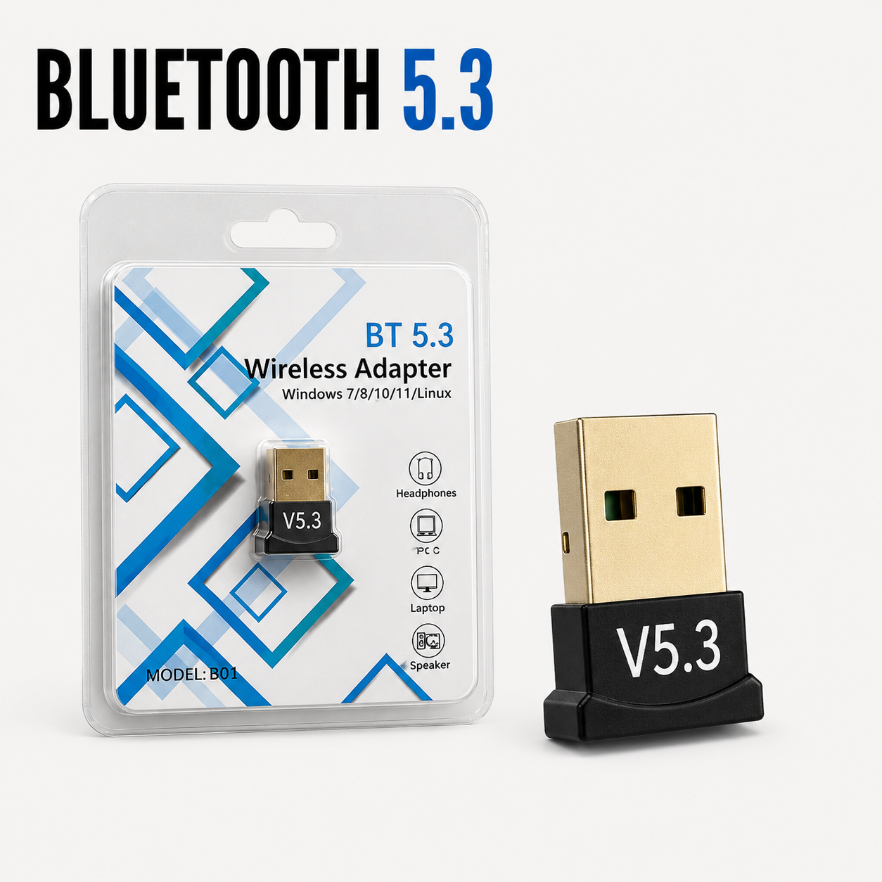 Adaptador USB Bluetooth 5.3
