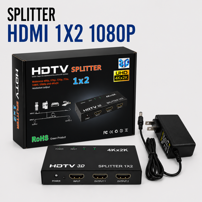 Splitter HDMI 1x2 Full HD 1080P