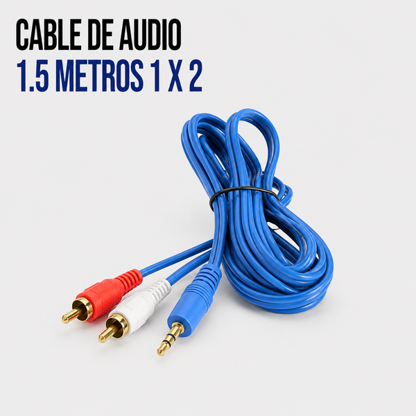 Cable de Audio 3.5 mm a 2 RCA – 1.5 Metros