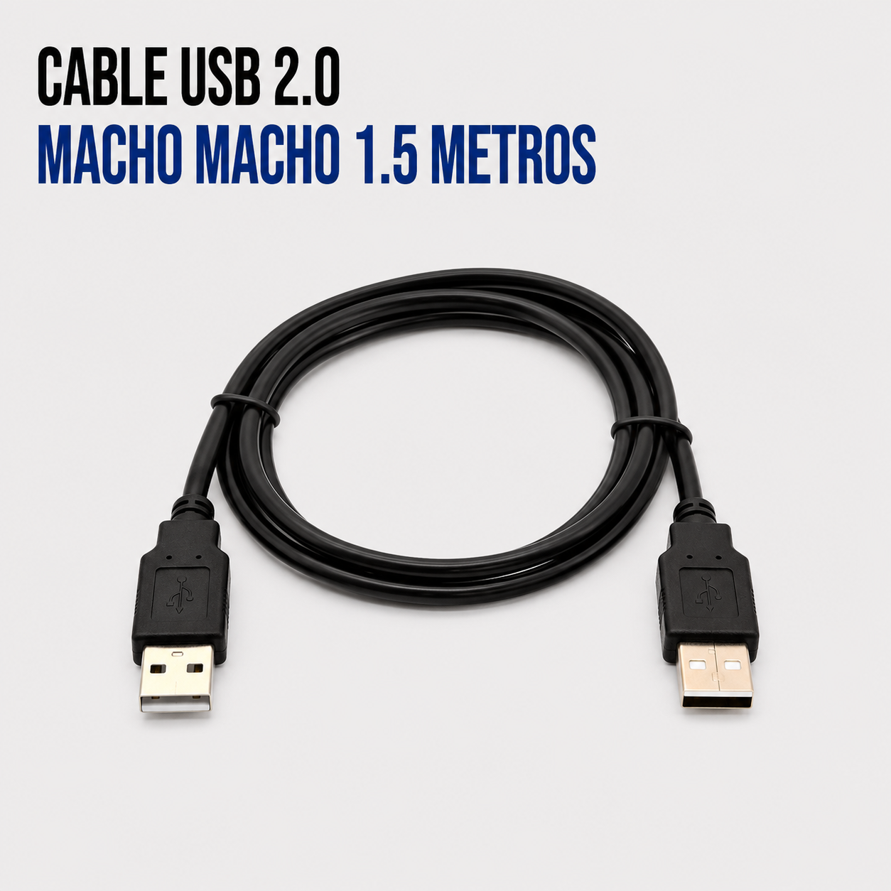 Cable USB 2.0 Macho a Macho – 1.5 Metros