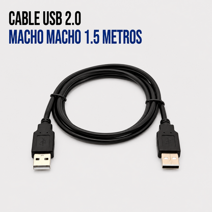 Cable USB 2.0 Macho a Macho – 1.5 Metros