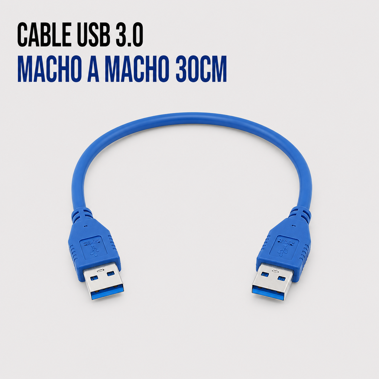 Cable USB 3.0 Macho a Macho – 30 cm
