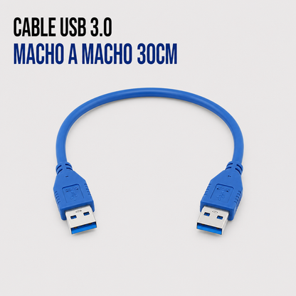 Cable USB 3.0 Macho a Macho – 30 cm