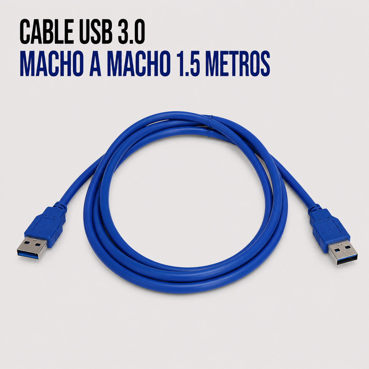 Cable USB 3.0 Macho a Macho – 1.5 Metros